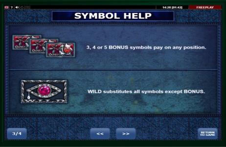 Vampires Slot Machine Bonus Symbol Screen