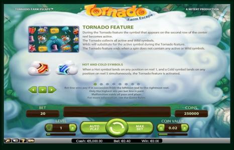 ornado: Farm Escape Slot Machine Tornado Feature