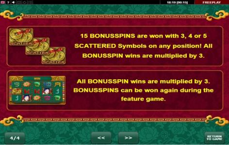 Lucky Coin Slot Machine Bonus Spins Screen