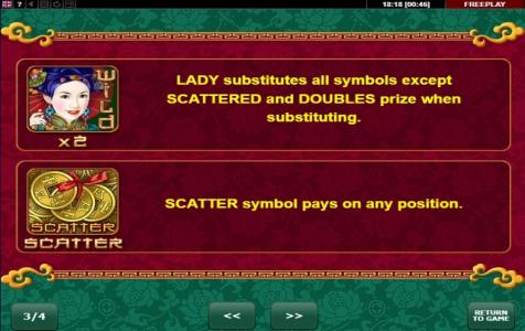 Lucky Coin Slot Machine Scatter Awards and Symbol Screen