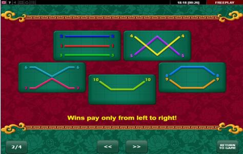 Lucky Coin Slot Machine Paylines Screen