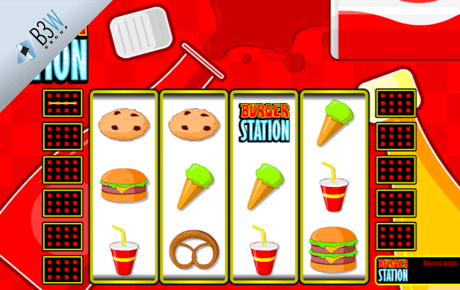 Burger Station slot machine logo by B3W Group