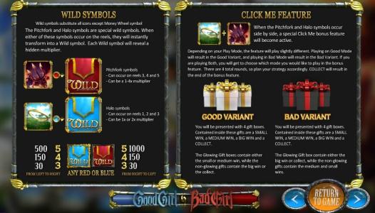 Good Girl Bad Girl Slot Machine Wild Symbol Screen