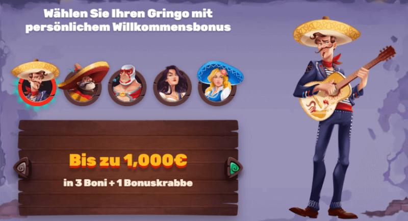 5Gringos Casino Willkommen bonus