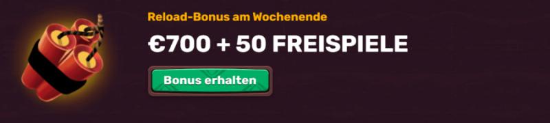 Wochenenden mit Reload Bonus 5Gringos Casino