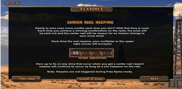 Black Gold Slot Machine Free Spins Bonus Screen