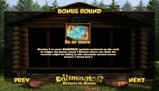 The Exterminator Slot Machine Scatter Awards and Wild Symbol Screen