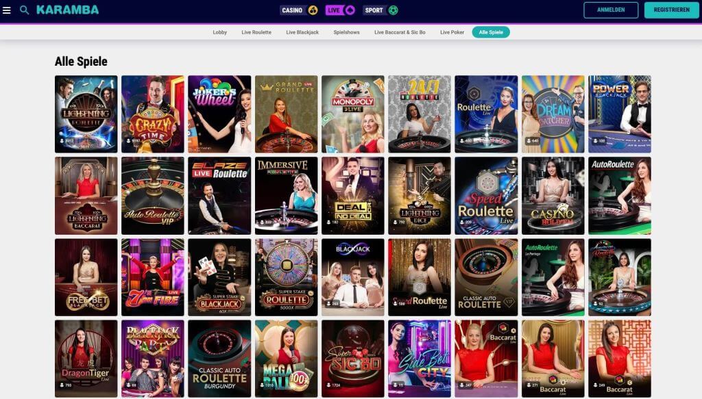 Karamba Live Casino