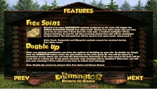 The Exterminator Slot Machine Free Spins Bonus Screen