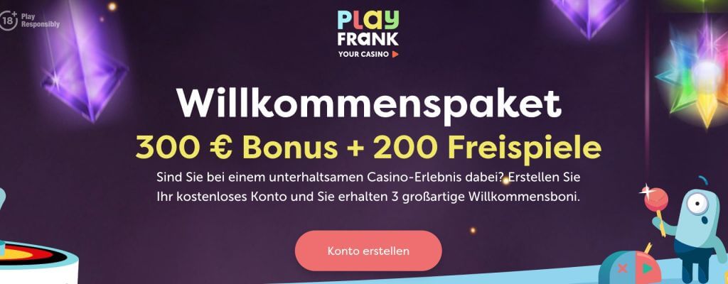 PlayFrank Casino Willkommensbonus