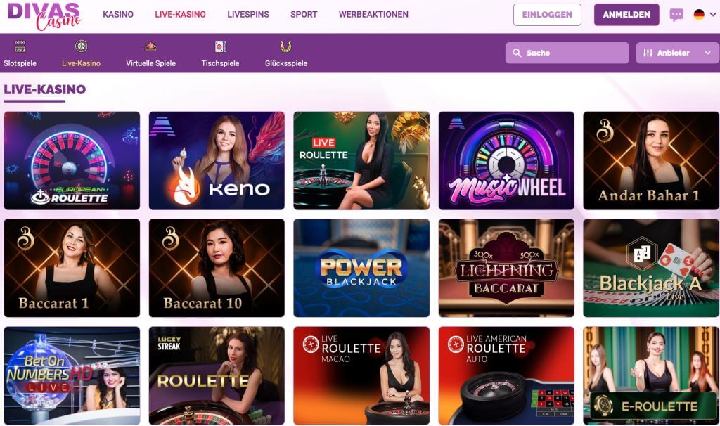Divas Luck Live Casino