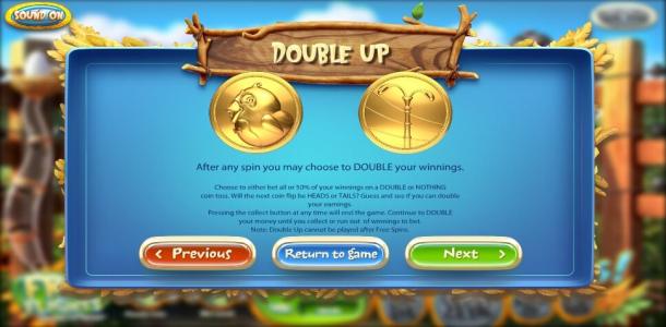 Birds! Slot Machine Function Screen