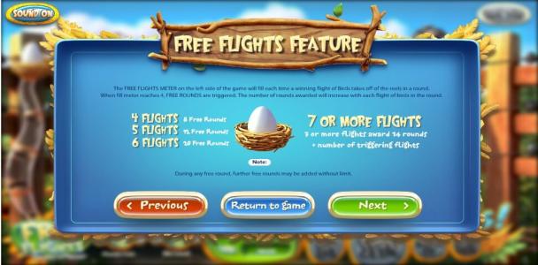 Birds! Slot Machine Free Flights Feature