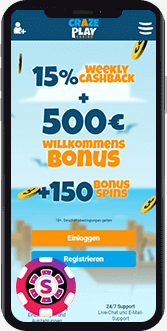 crazeplay casino mobil