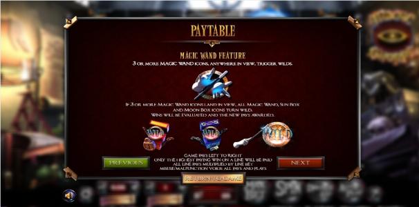 Magic Shoppe Slot Machine - Wild Symbol Screen