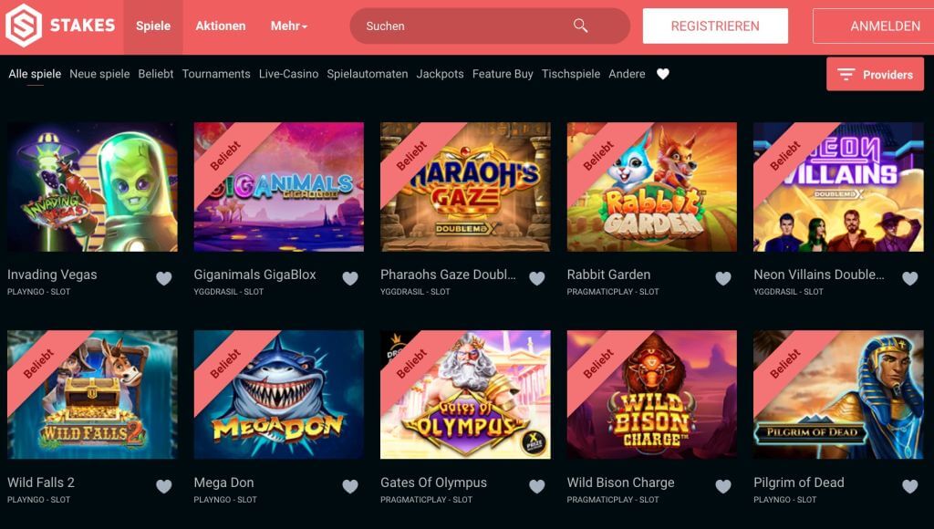 Stakes Casino Spiele