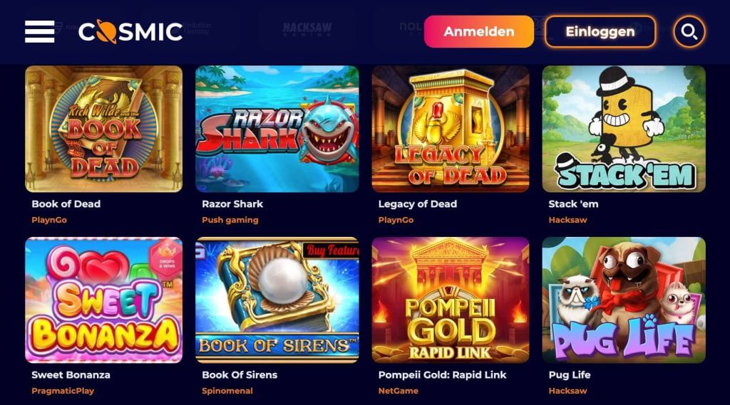 CosmicSlot Casino Spiele