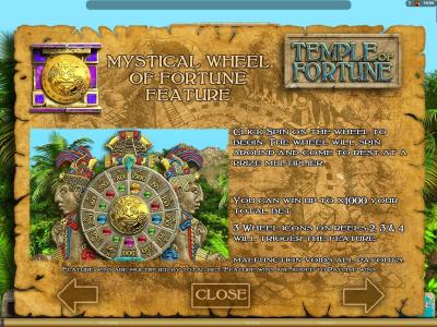 Temple Quest Slot Machine Mystical Wheel of Fortune Feature Screen