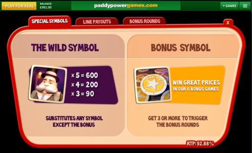 Fun Fair Slot Machine Bonus Symbol and Wild Symbol