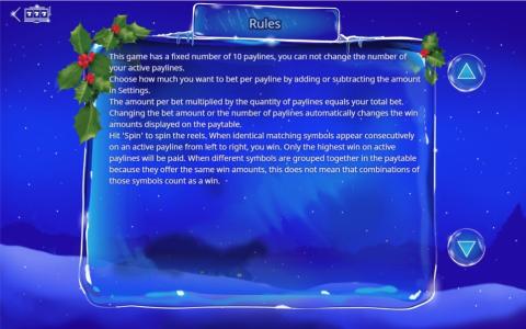 Frosty Fun Slot Machine Paylines Screen