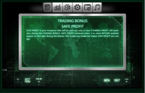 Satoshis Secret Slot Machine Trading Bonus Screen