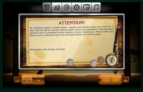 Safari Slot Machine Attention Scree