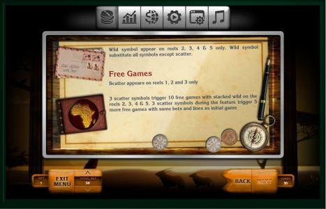 Safari Slot Machine Free Spins Bonus Screen