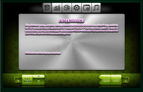 Ultra Fresh Slot Machine Attention Screen