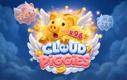 Cloud Piggies slot logo