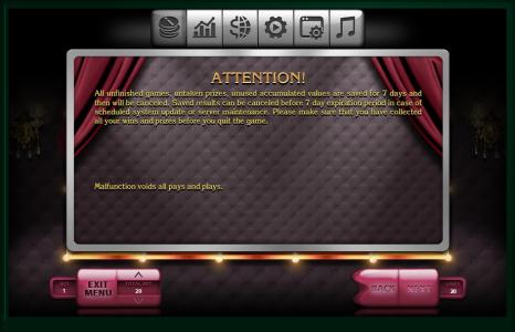 Jetsetter Slot Machine Game Controls Screen