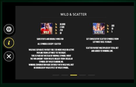 Boxing Boxing Slot Machine Scatter Awards and Wild Symbol Screen