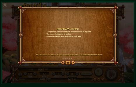 Panda Panda Slot Machine Progressive Jack Screen