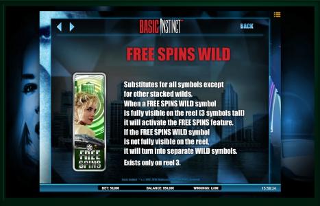 Basic Instinct Slot Machine Free Spins Bonus Wild Screen