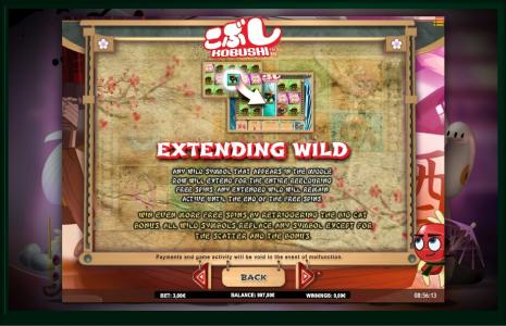 Kobushi Slot Machine Wild Symbol Screen