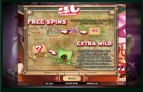 Kobushi Slot Machine Free Spins Bonus and Extra Round Screen