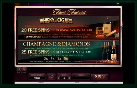 The Finer Reels of Life Slot Machine Free Spins Bonus Screen