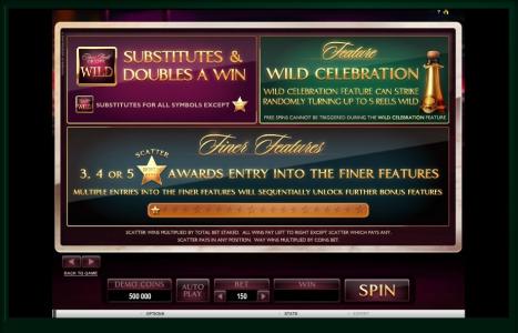 The Finer Reels of Life Slot Machine Finer Features Entry Screen