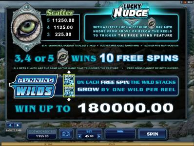 Untamed Wolf Pack Slot Machine Free Spins Bonus Screen