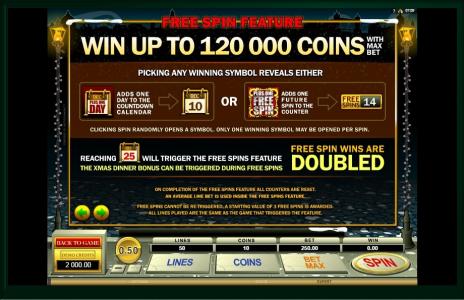 Scrooge Slot Machine Free Spins Bonus Screen