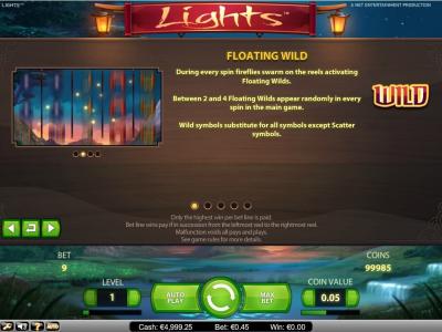 Lights Slot Machine Wild Symbol Screen