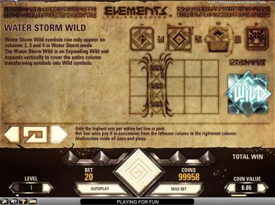 Elements The Awakening Slot Machine Wild Symbol Screen