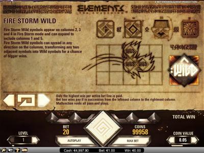 Elements The Awakening Slot Machine Wild Symbol Screen