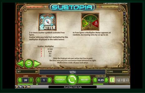 Subtopia Slot Machine Scatter Awards Screen