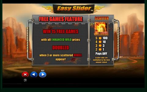 Easy Slider Slot Machine Free Games Screen