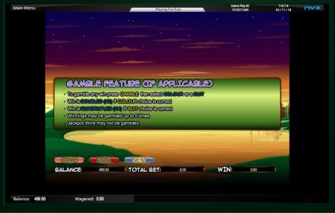 The Snake Charmer Slot Machine Gamble Feature Screen