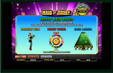 Maid O Money Slot Machine Money Maid Bonus Screen