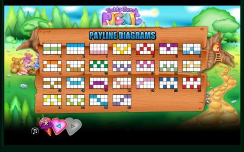 Teddy Bears Picnic Slot Machine Paylines Screen