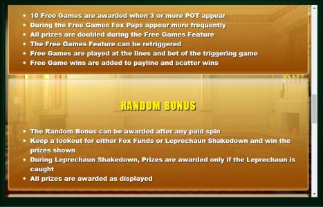 Foxin' Wins Again Slot Machine Random Bonus Screen