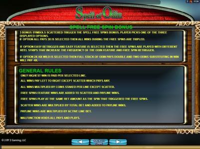 Spell Of Odin Slot Machine Free Spins Bonus Screen