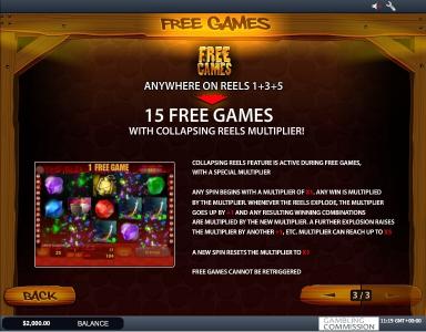 Hot Gems Slot Machine Free Spins Bonus Screen